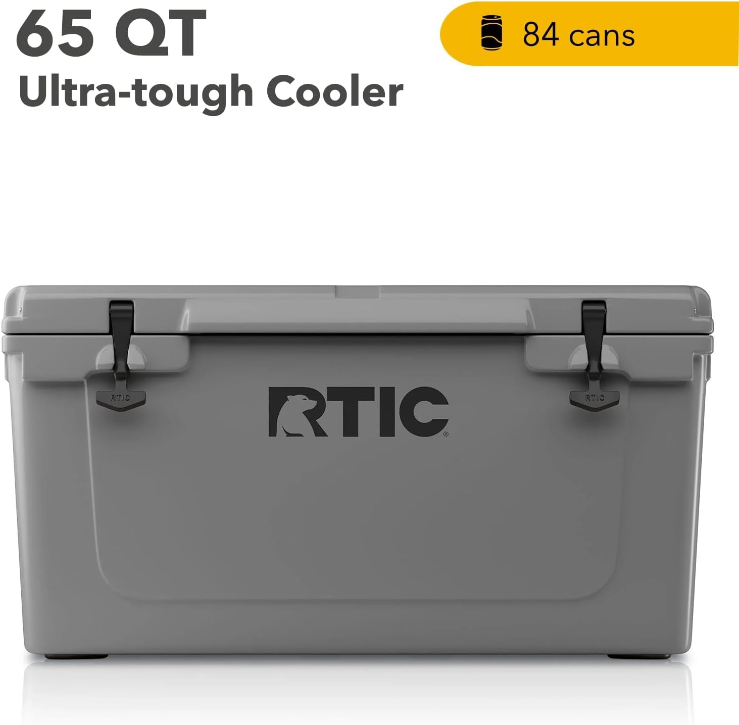 65 QT Ultra-Tough Cooler Hard Insulated Portable Ice Chest Box for Beach, Drink, Beverage, Camping, Picnic, Fishing, Boat, Barbecue