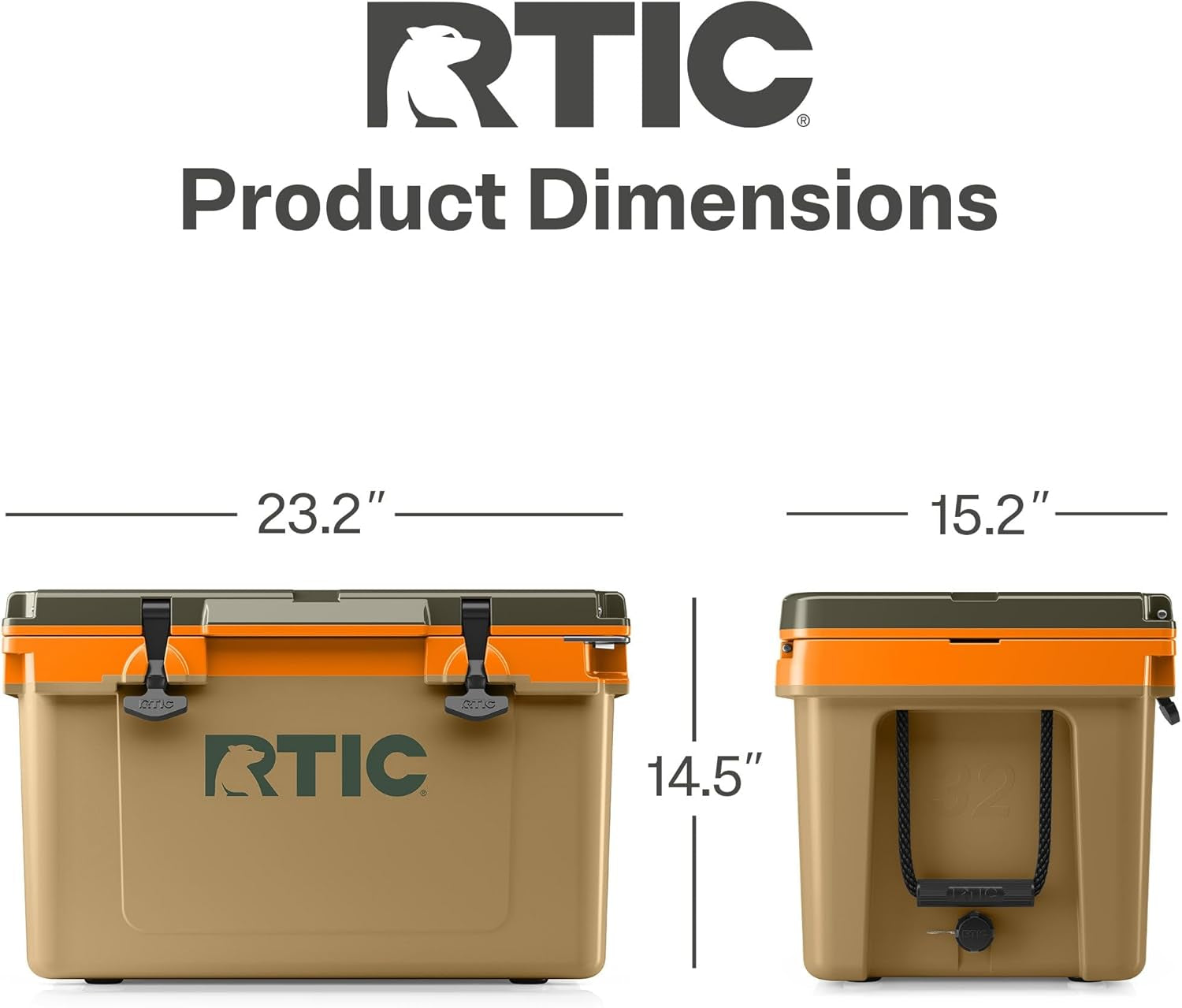 Ultra-Light 52 Quart Hard Cooler Insulated Portable Ice Chest Box for Beach, Drink, Beverage, Camping, Picnic, Fishing, Boat, Barbecue, 30% Lighter than Rotomolded Coolers