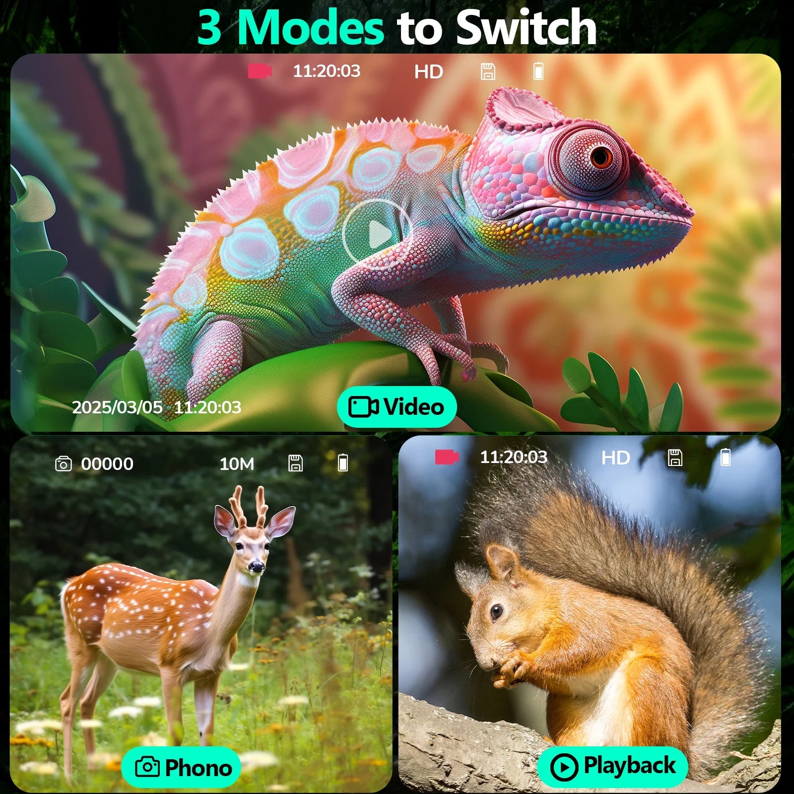 Night Vision Goggles, 7 Level Infrared Digital Night Vision Binoculars 32GB HD Photo and Video Capture, Type-C Rechargeable